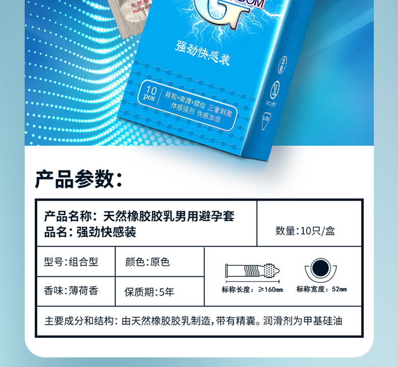 避孕套新品金盾G點強(qiáng)勁快感裝(圖2)